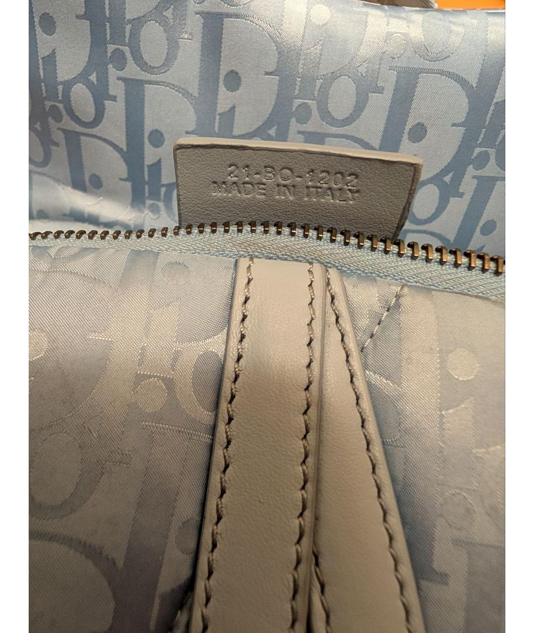 CHRISTIAN DIOR Голубая синтетическая поясная сумка, фото 9