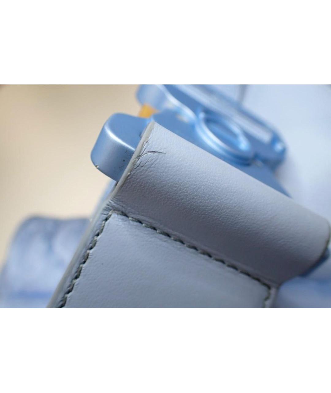 CHRISTIAN DIOR Голубая синтетическая поясная сумка, фото 6