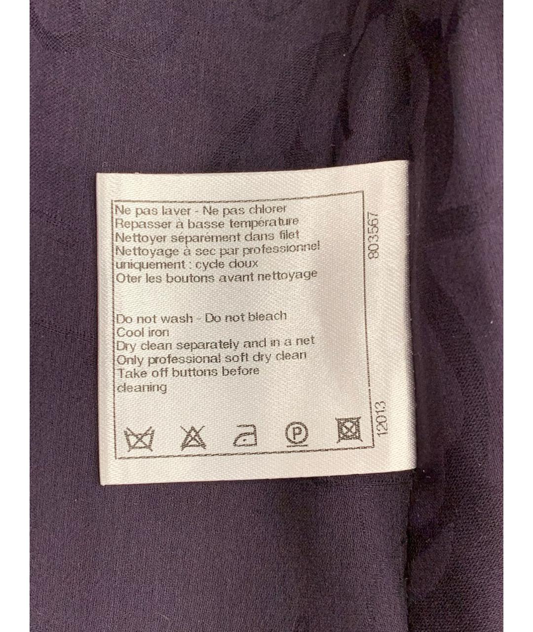 CHANEL Фиолетовый твидовый жакет/пиджак, фото 7