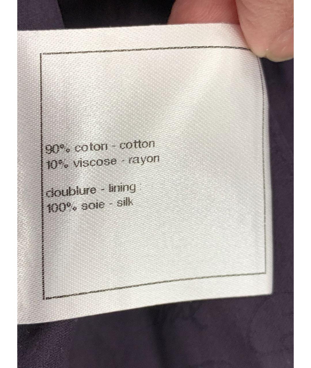 CHANEL Фиолетовый твидовый жакет/пиджак, фото 6