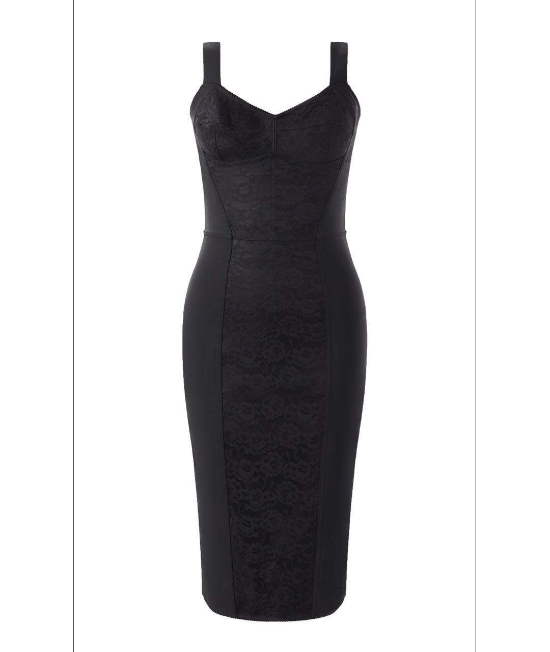 DOLCE&GABBANA Черное полиамидовое вечернее платье, фото 7