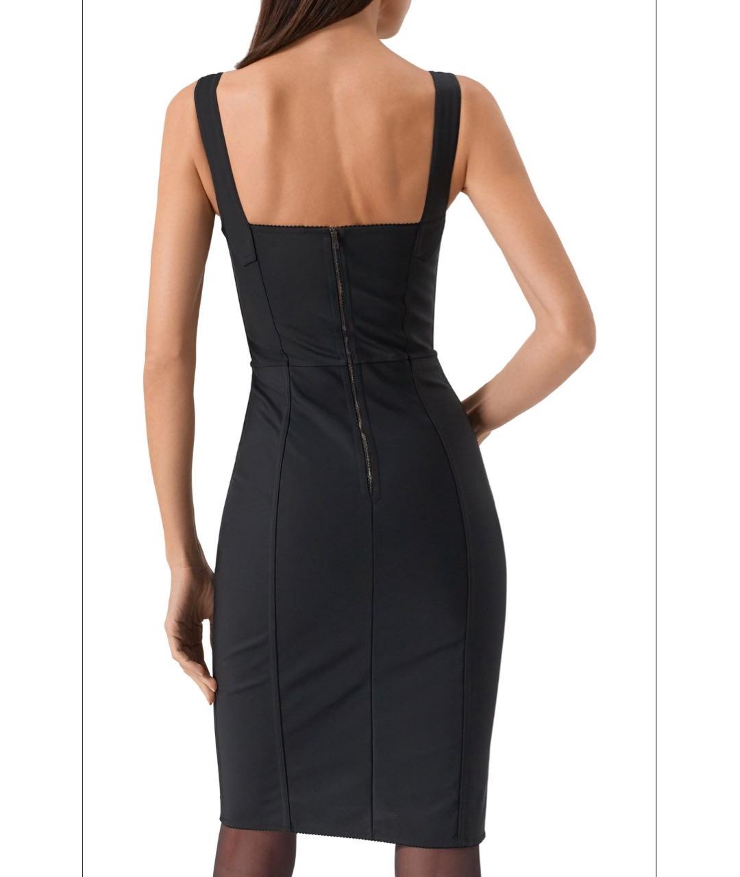 DOLCE&GABBANA Черное полиамидовое вечернее платье, фото 3