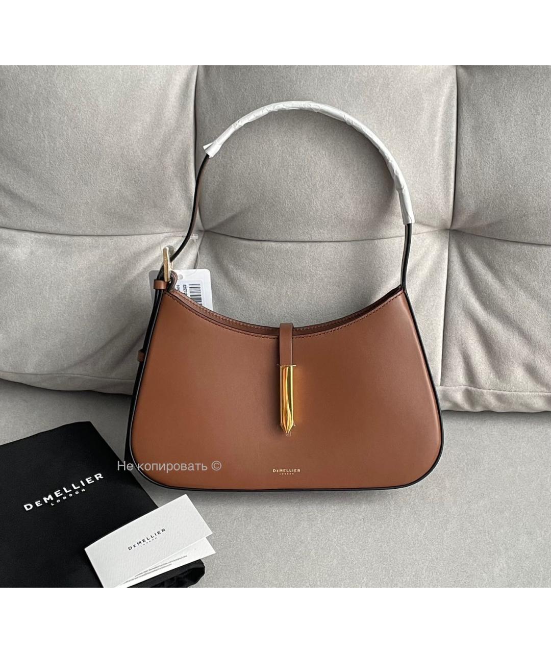 DEMELLIER Коричневая кожаная сумка через плечо, фото 2