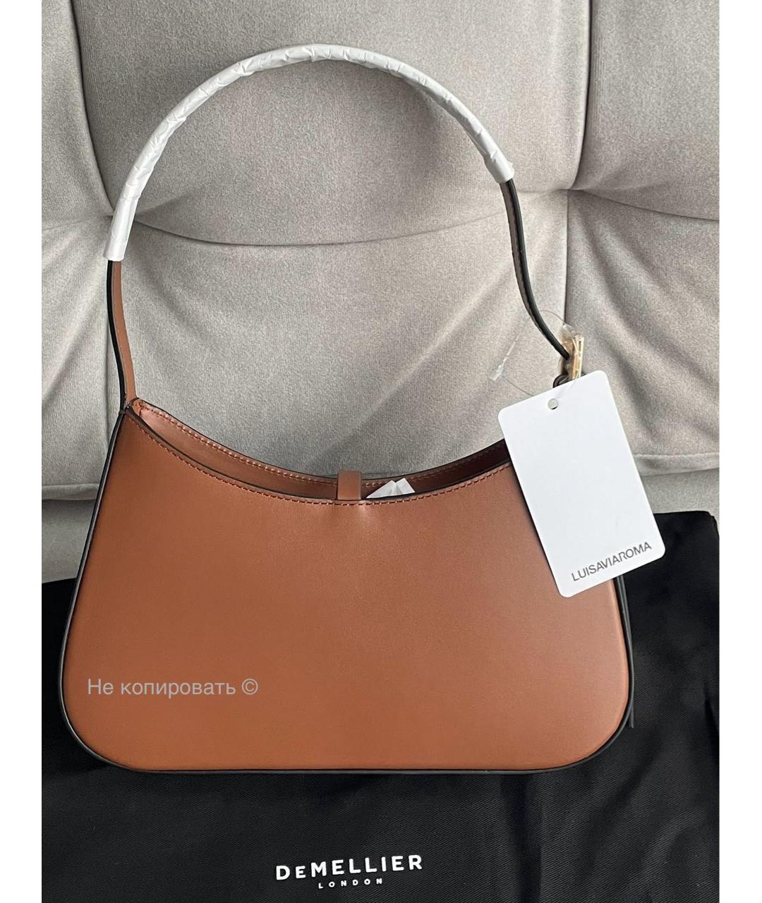 DEMELLIER Коричневая кожаная сумка через плечо, фото 3