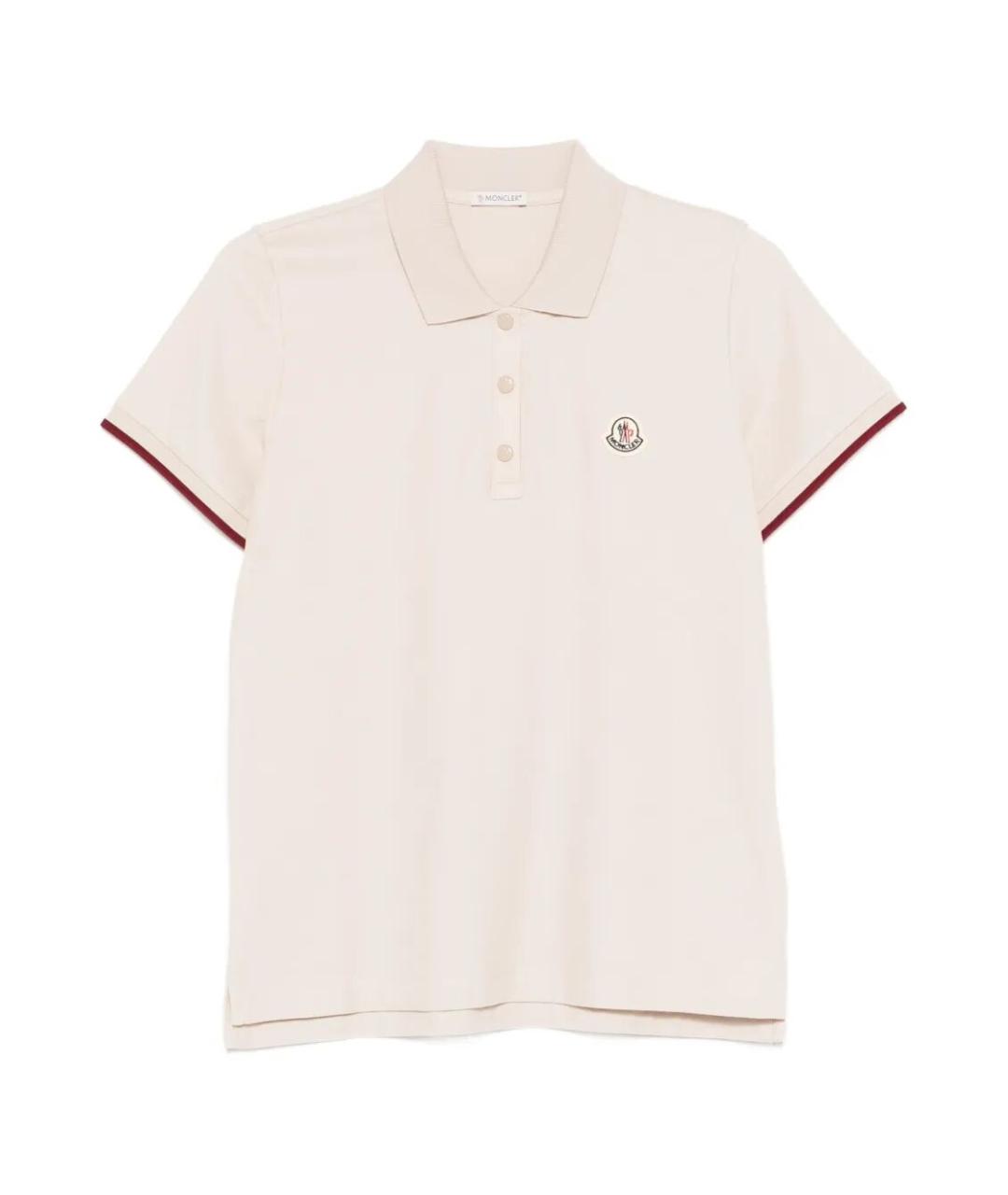 MONCLER Бежевая хлопковая футболка, фото 1