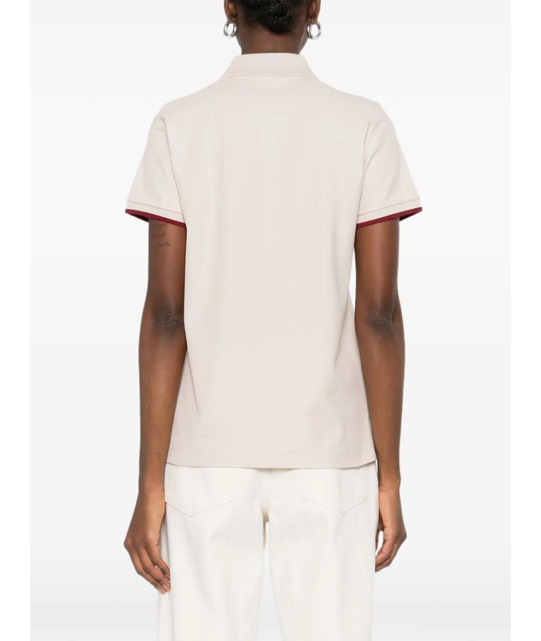 MONCLER Бежевая хлопковая футболка, фото 4