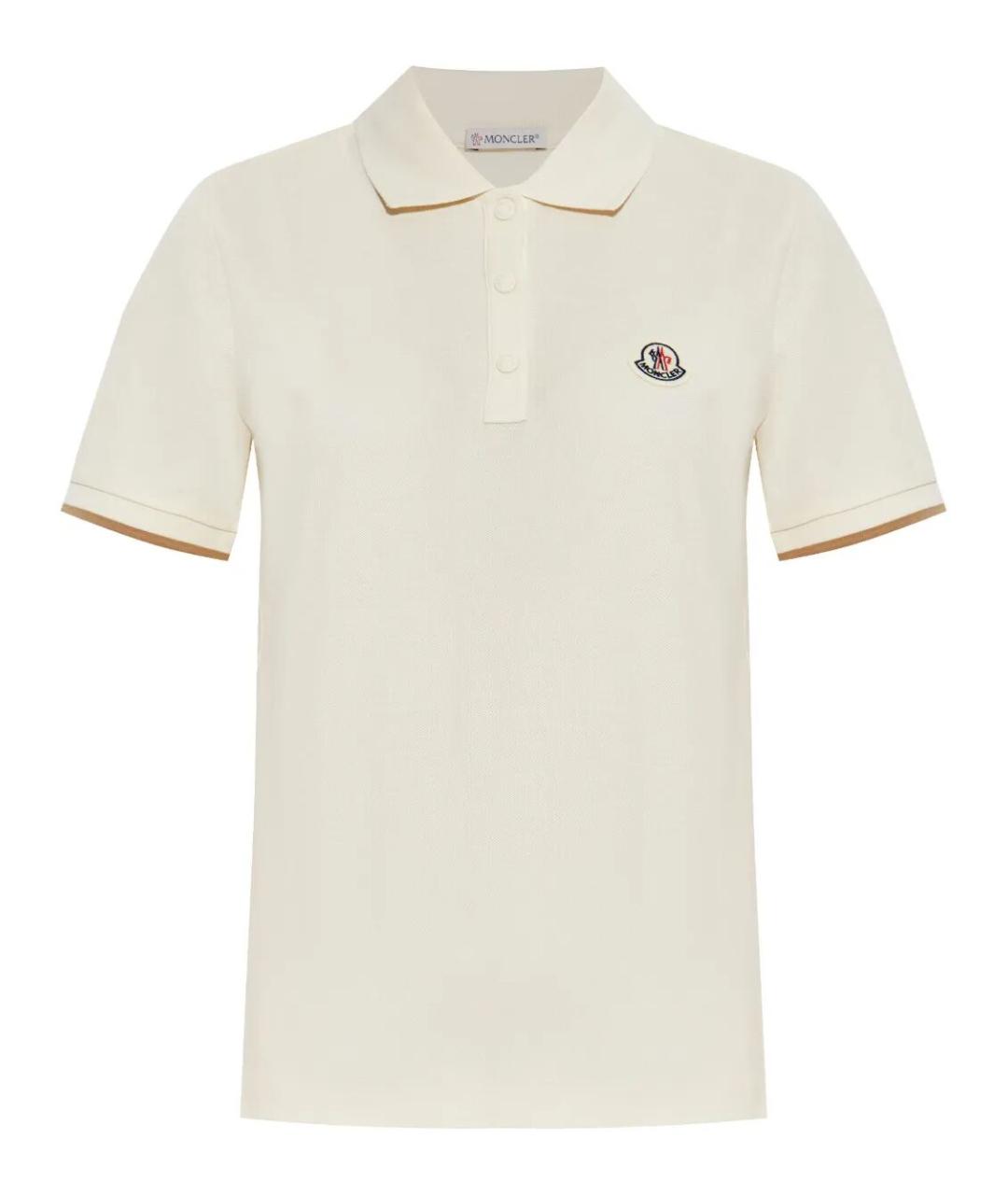 MONCLER Бежевая хлопковая футболка, фото 1