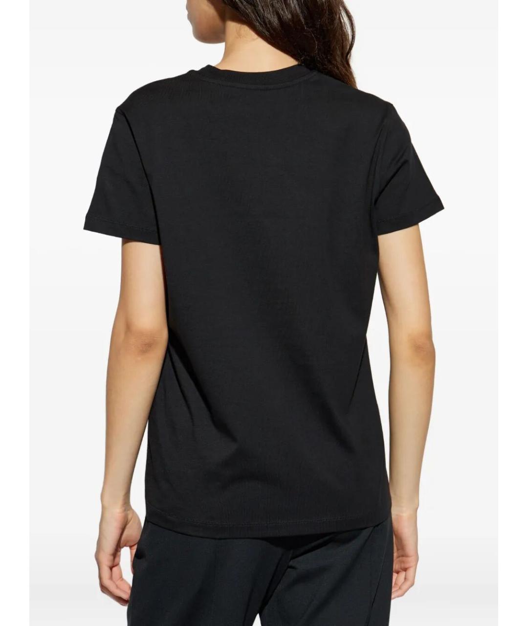 MONCLER Черная хлопковая футболка, фото 4