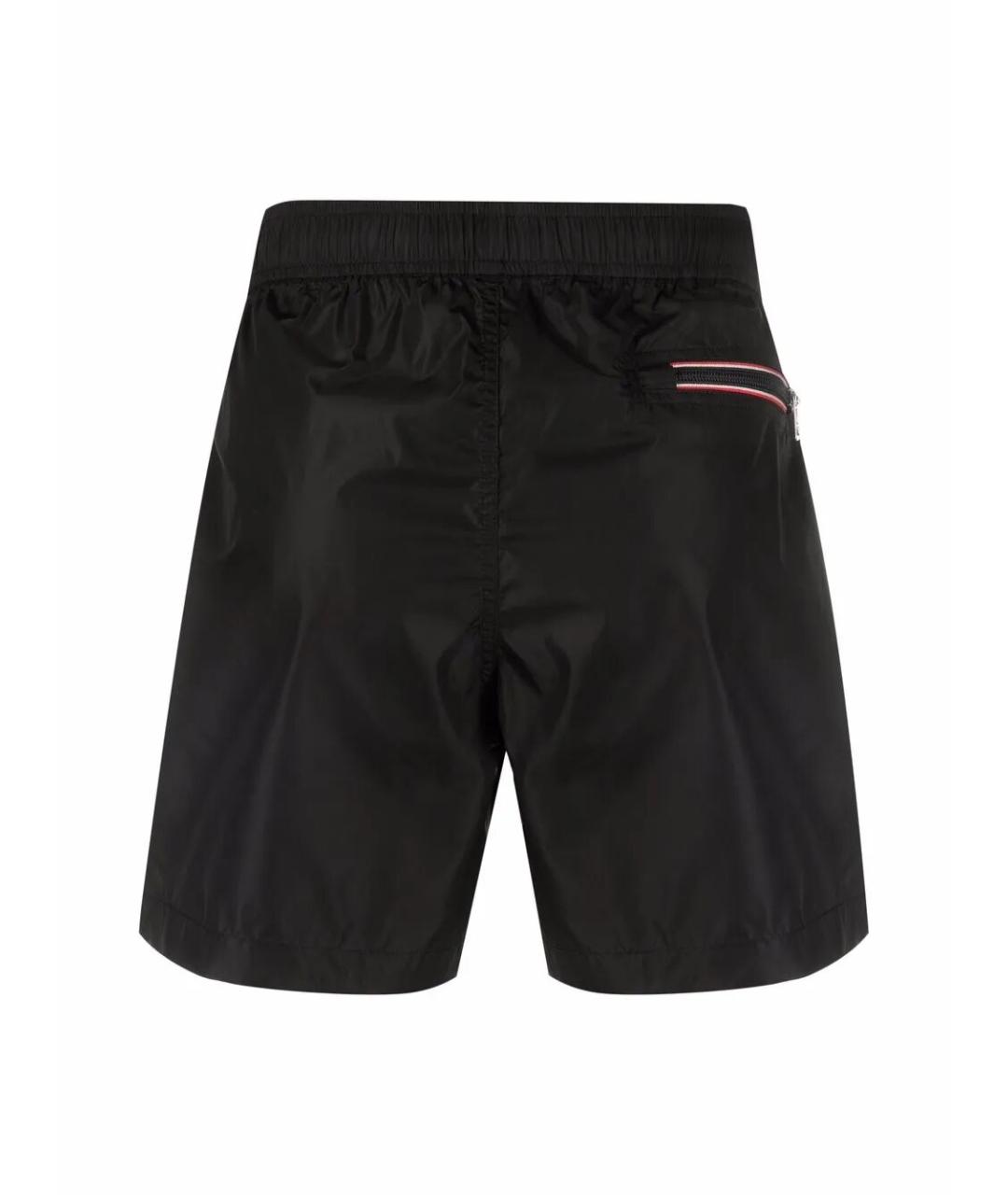 MONCLER Черные полиамидовые шорты, фото 2