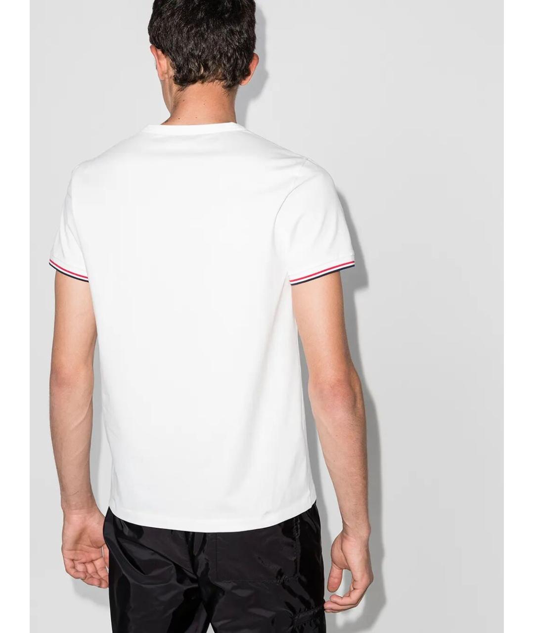 MONCLER Бежевая хлопковая футболка, фото 3