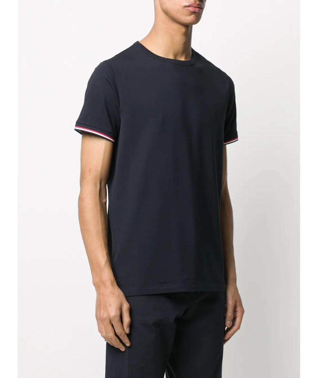 MONCLER Синяя хлопковая футболка, фото 4