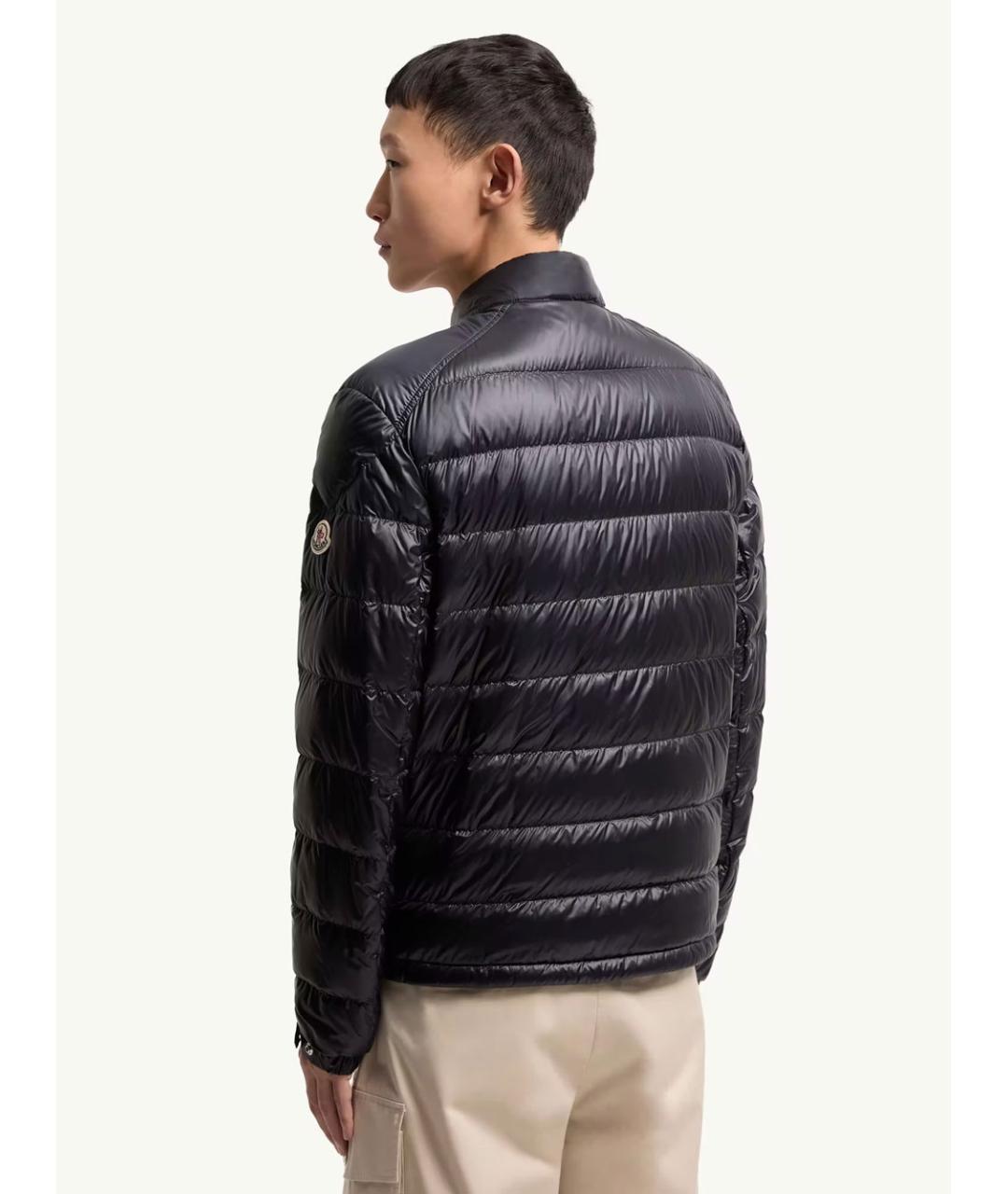 MONCLER Темно-синий полиамидовый пуховик, фото 3