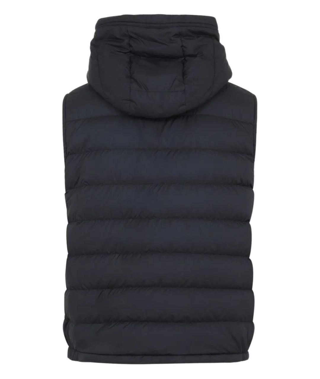 MONCLER Черный полиэстеровый жилет, фото 2