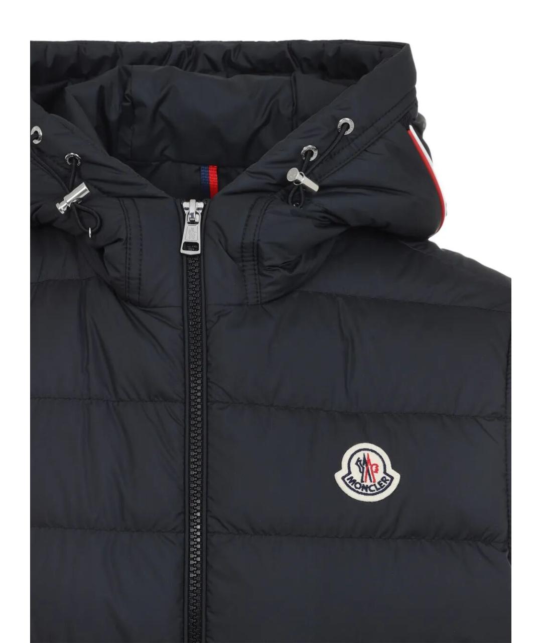 MONCLER Черный полиэстеровый жилет, фото 3