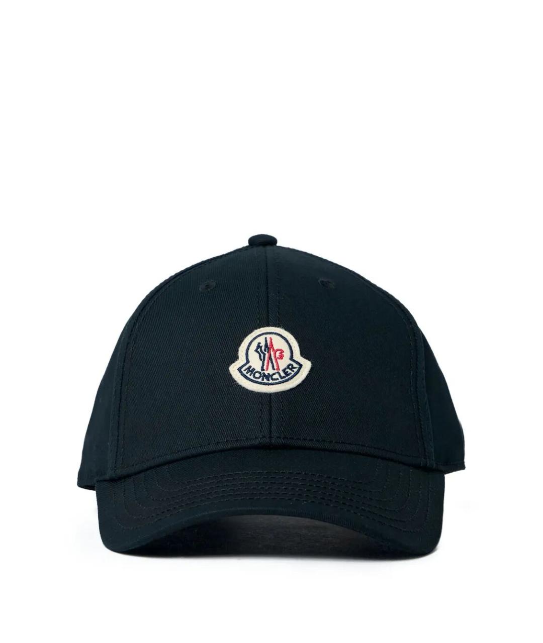 MONCLER Черная хлопковая кепка, фото 1