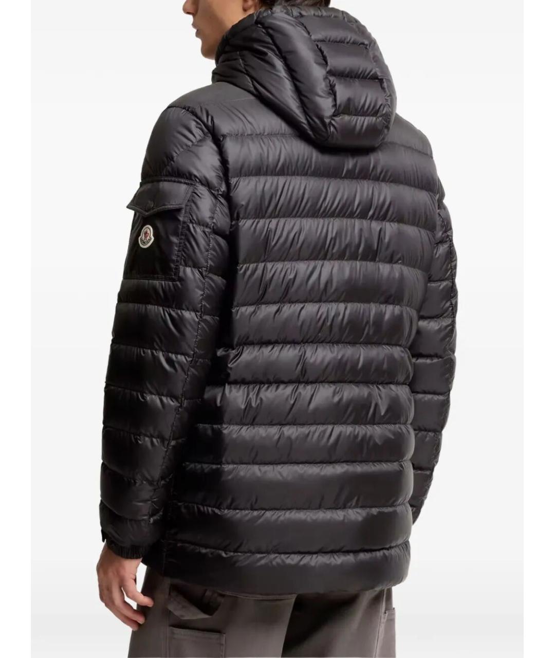 MONCLER Черный полиамидовый пуховик, фото 2