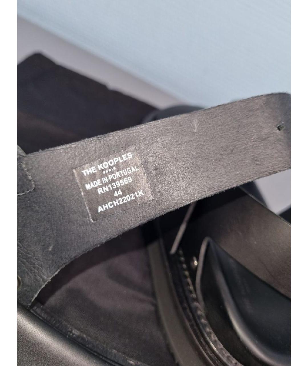 THE KOOPLES Черные кожаные сандалии, фото 7