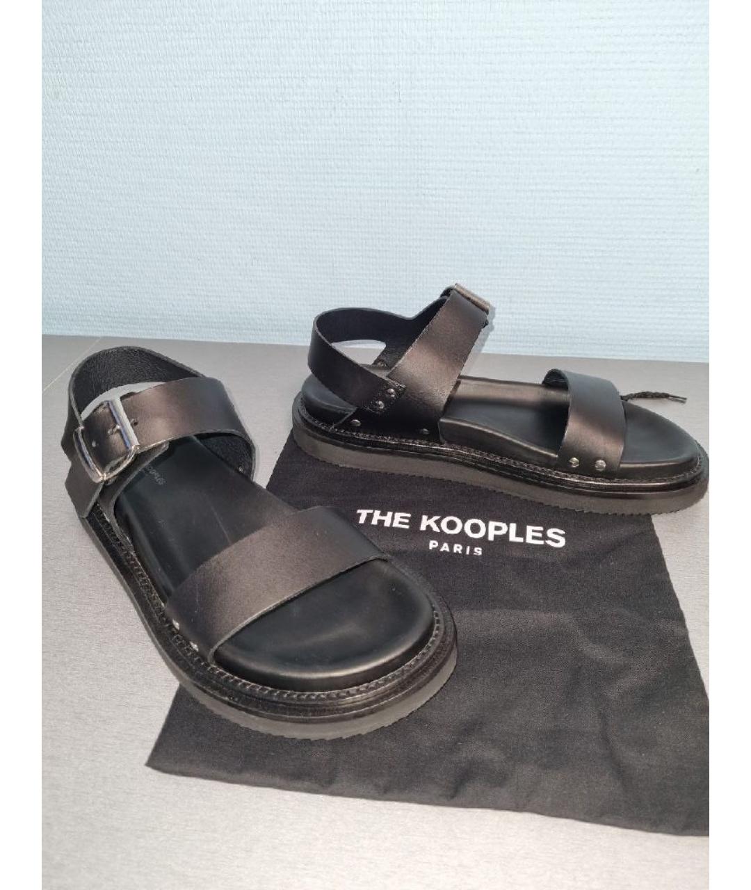 THE KOOPLES Черные кожаные сандалии, фото 2