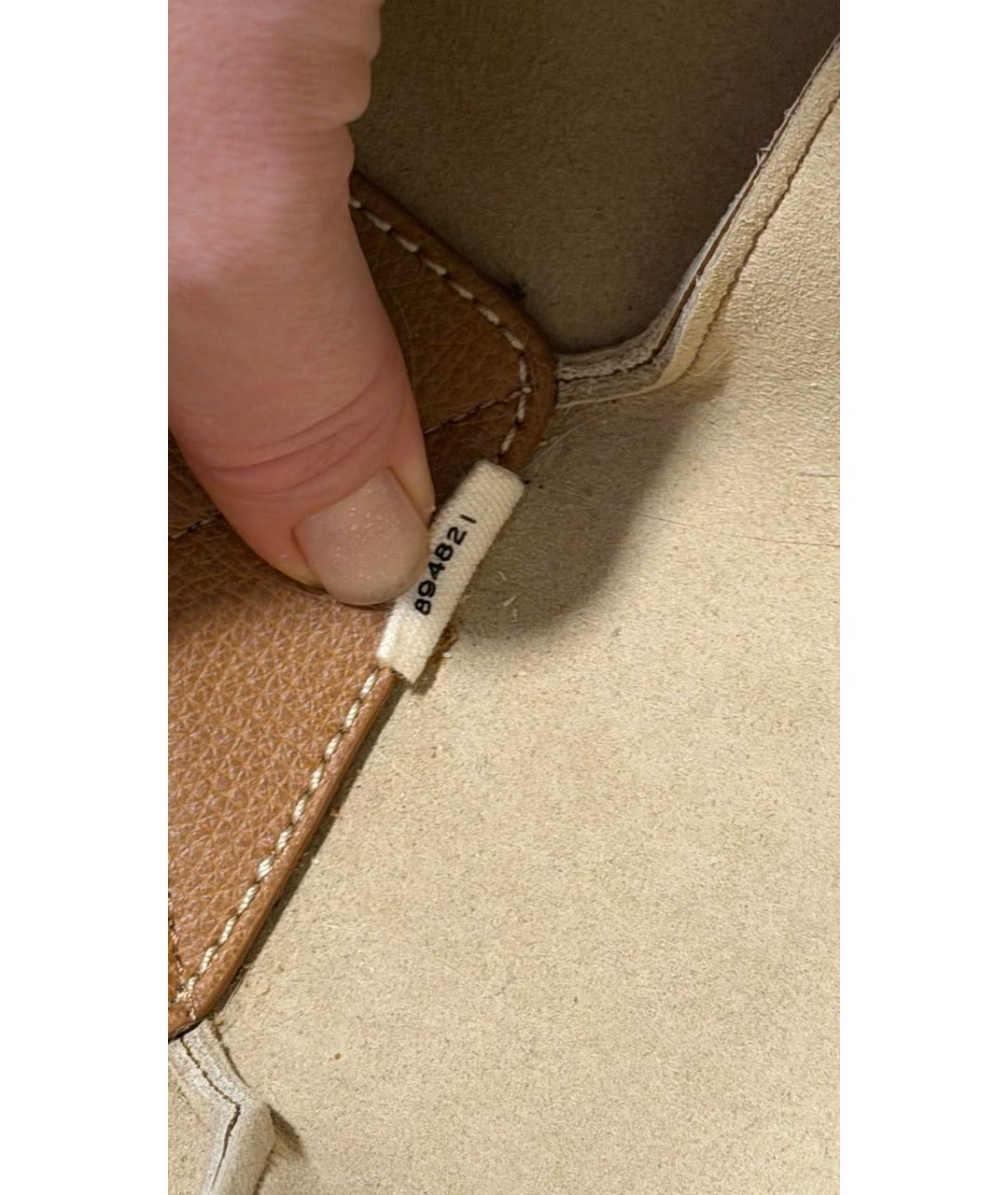 POLENE Коричневая кожаная сумка тоут, фото 6