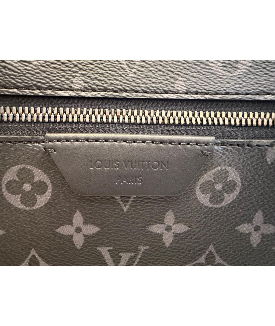 LOUIS VUITTON Черный кожаный рюкзак, фото 3