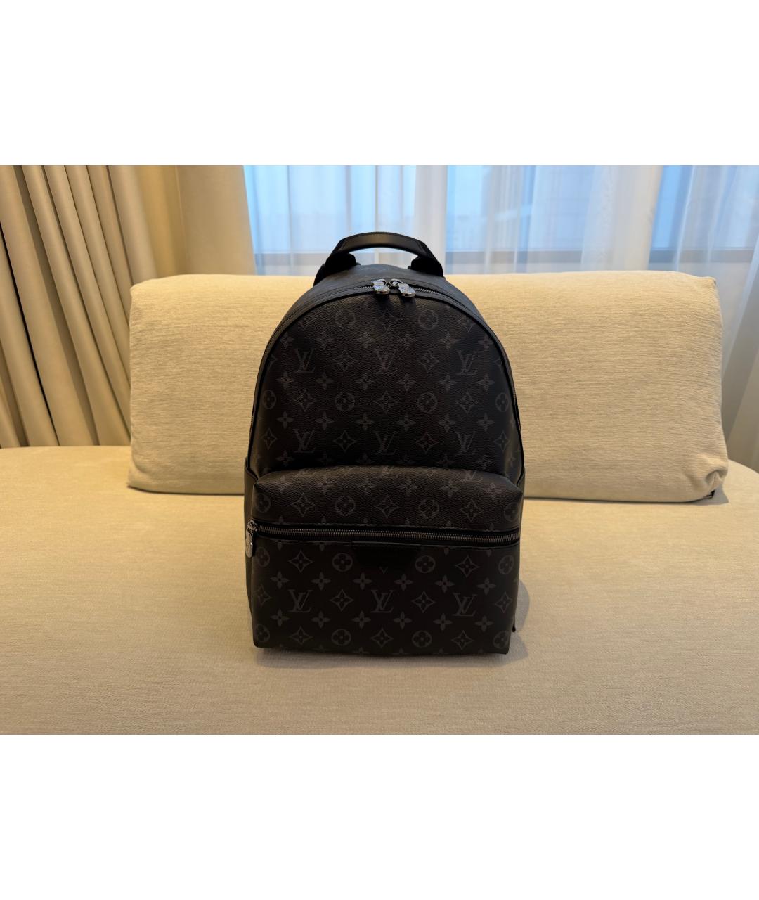 LOUIS VUITTON Черный кожаный рюкзак, фото 2