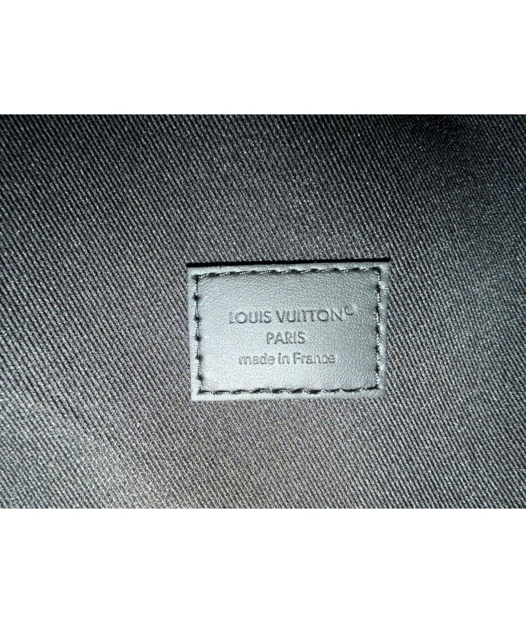 LOUIS VUITTON Черный кожаный рюкзак, фото 5