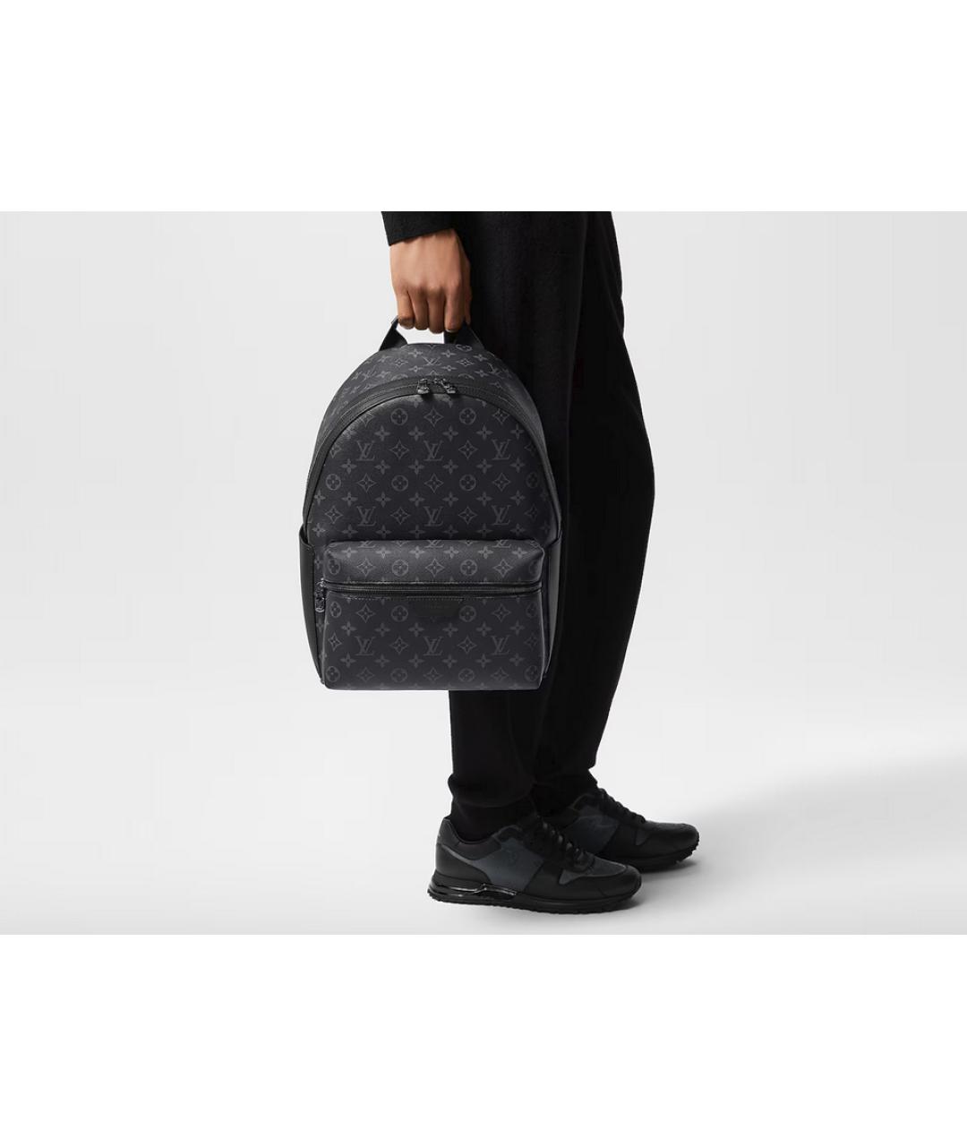 LOUIS VUITTON Черный кожаный рюкзак, фото 7