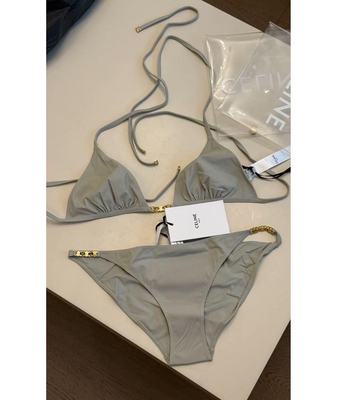 CELINE Бирюзовый полиамидовый купальник, фото 2