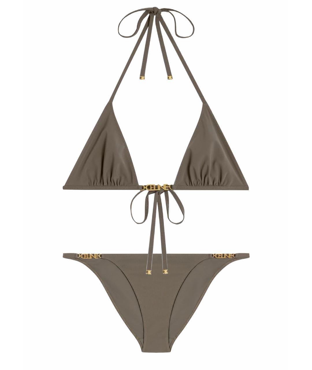 CELINE Бирюзовый полиамидовый купальник, фото 9