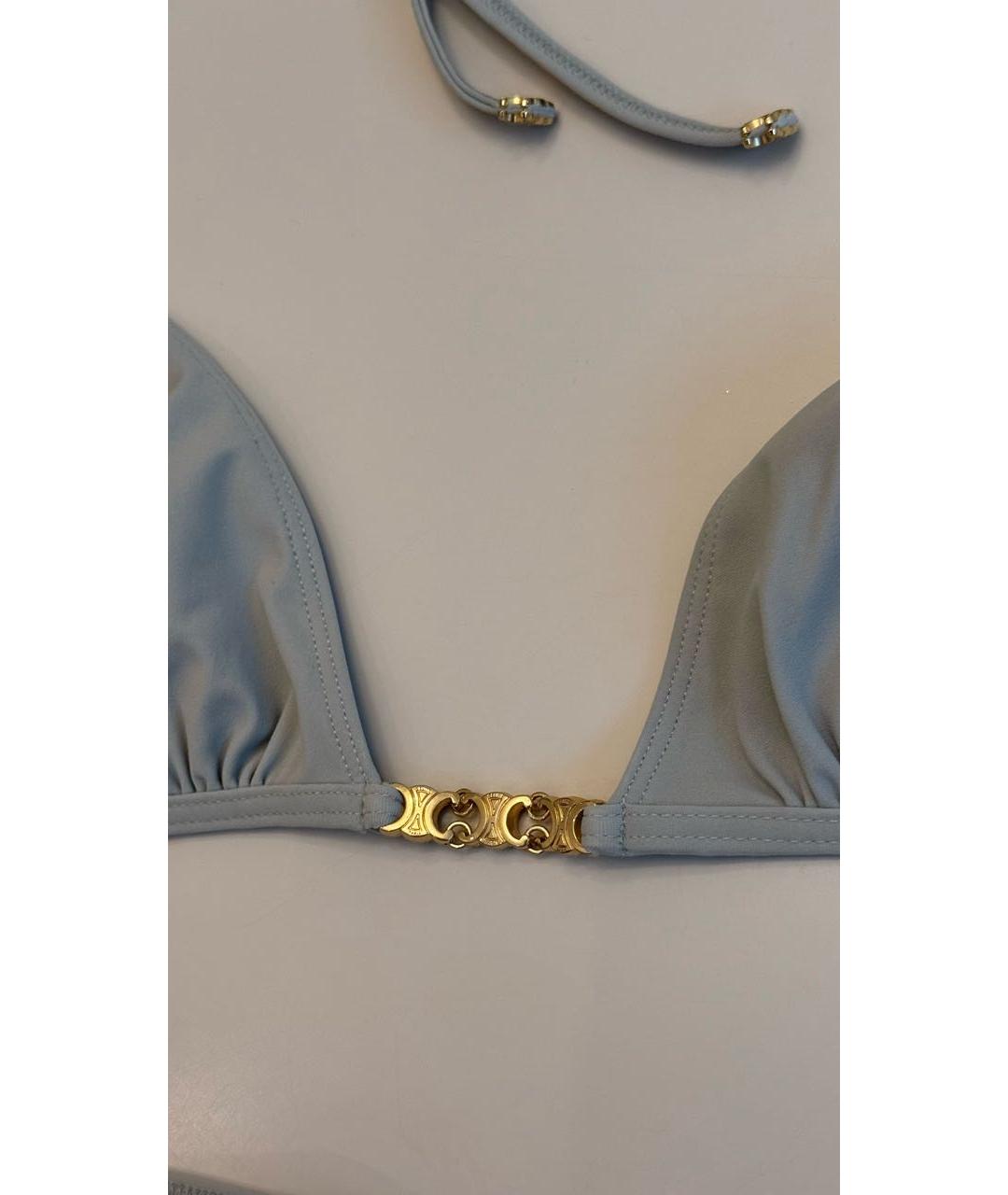 CELINE Бирюзовый полиамидовый купальник, фото 4