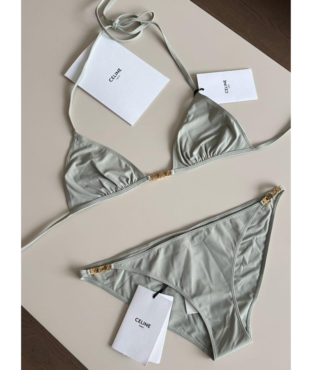 CELINE Бирюзовый полиамидовый купальник, фото 5