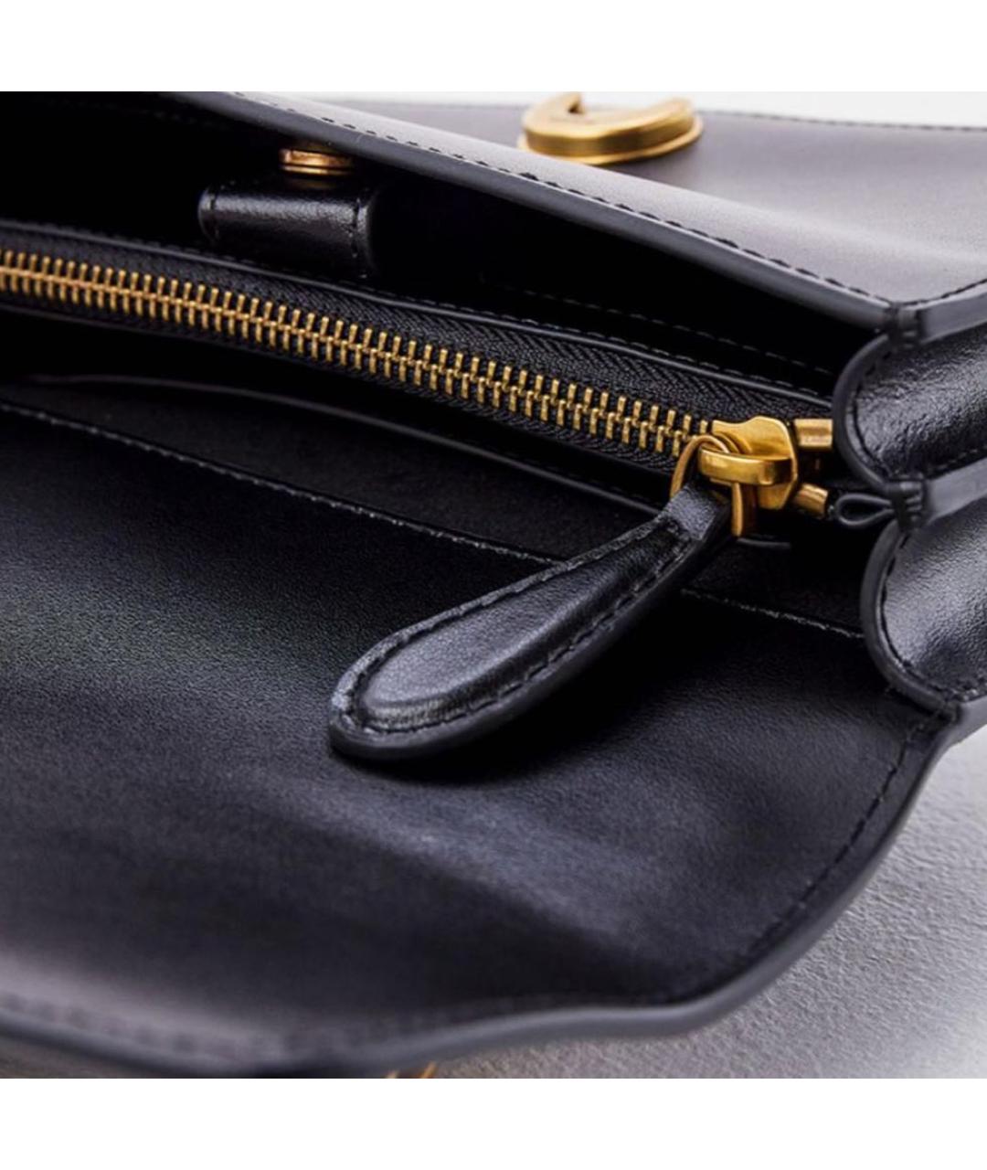 PINKO Черная кожаная сумка через плечо, фото 4