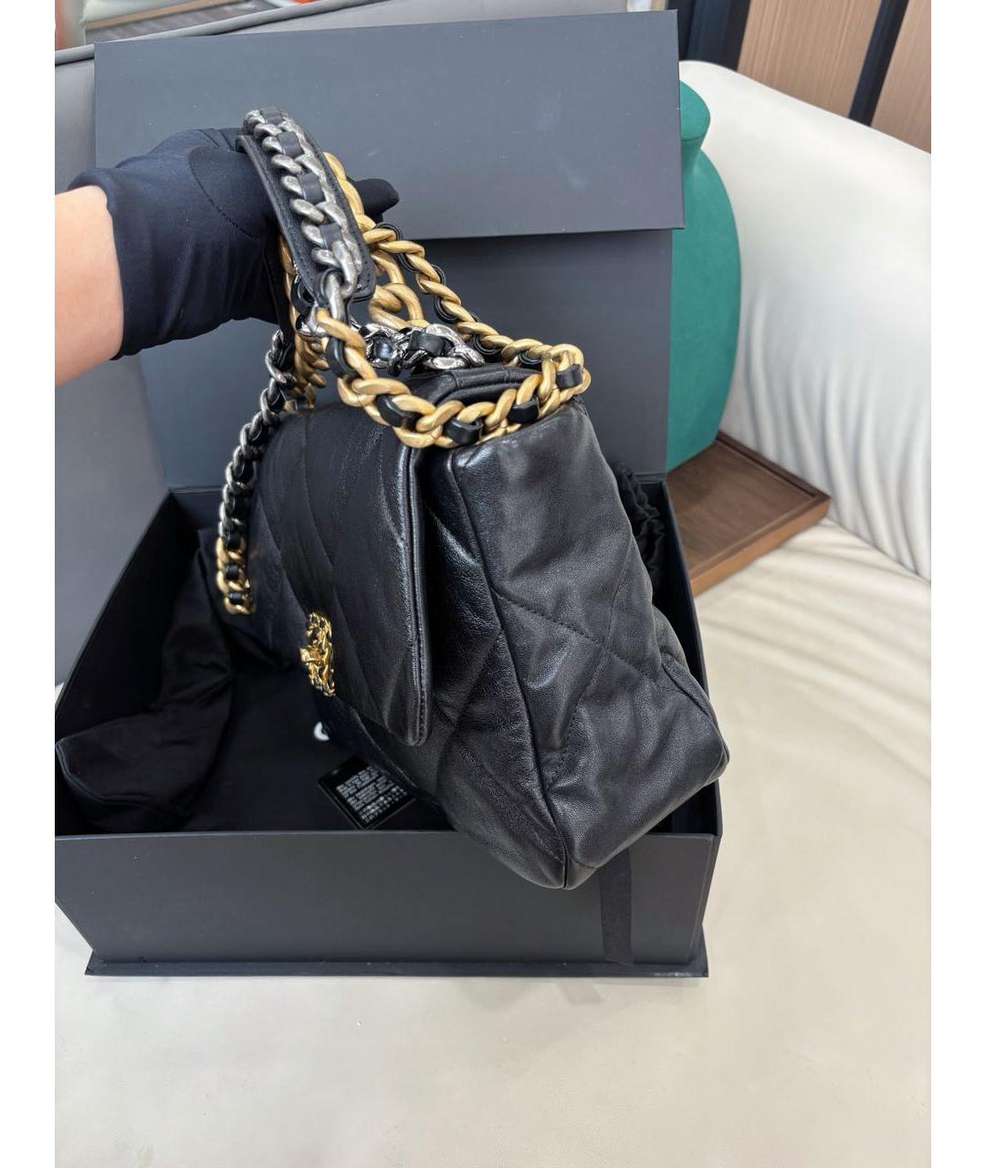 CHANEL Черная кожаная сумка через плечо, фото 4