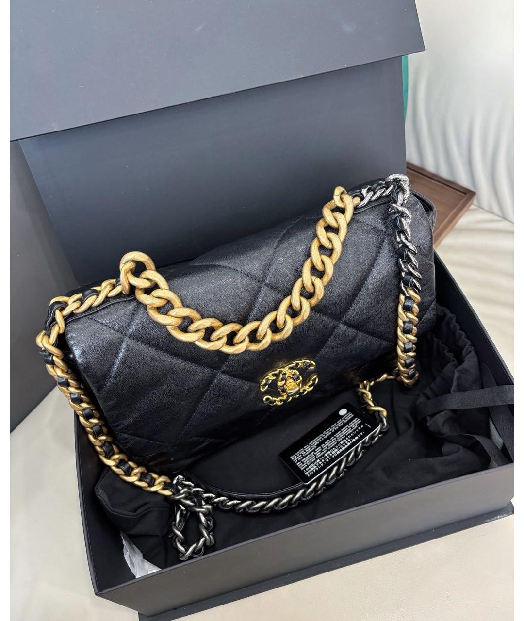 CHANEL Черная кожаная сумка через плечо, фото 6