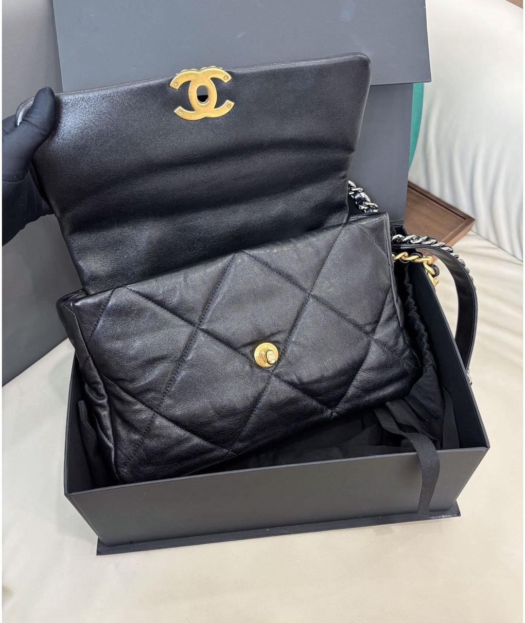 CHANEL Черная кожаная сумка через плечо, фото 7