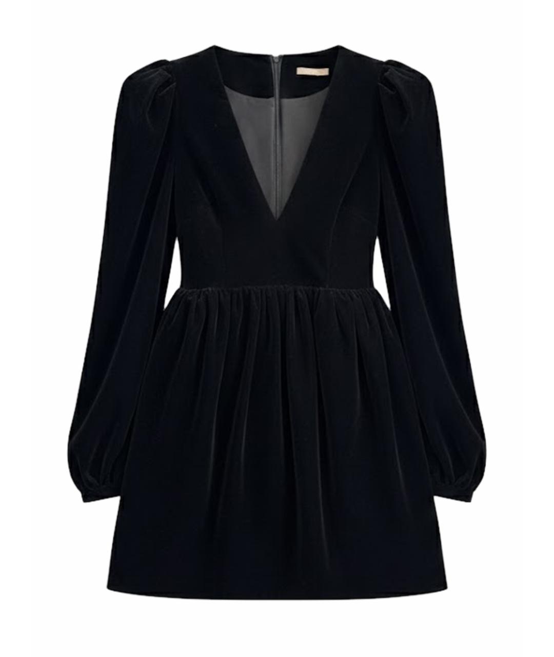 12 STOREEZ Черное бархатное коктейльное платье, фото 1