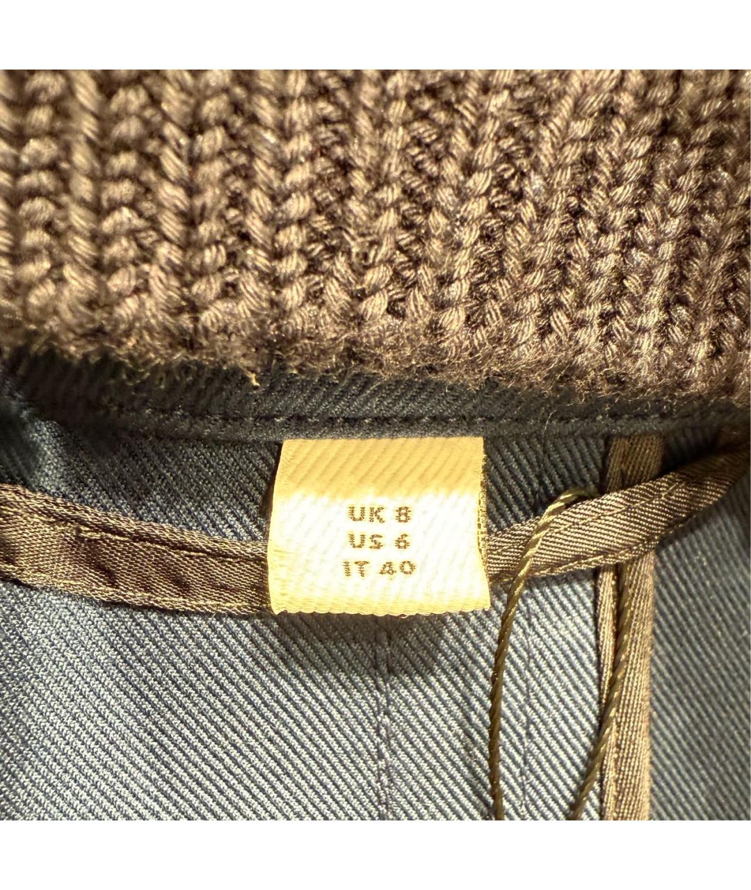 BURBERRY Темно-синяя хлопковая куртка, фото 5