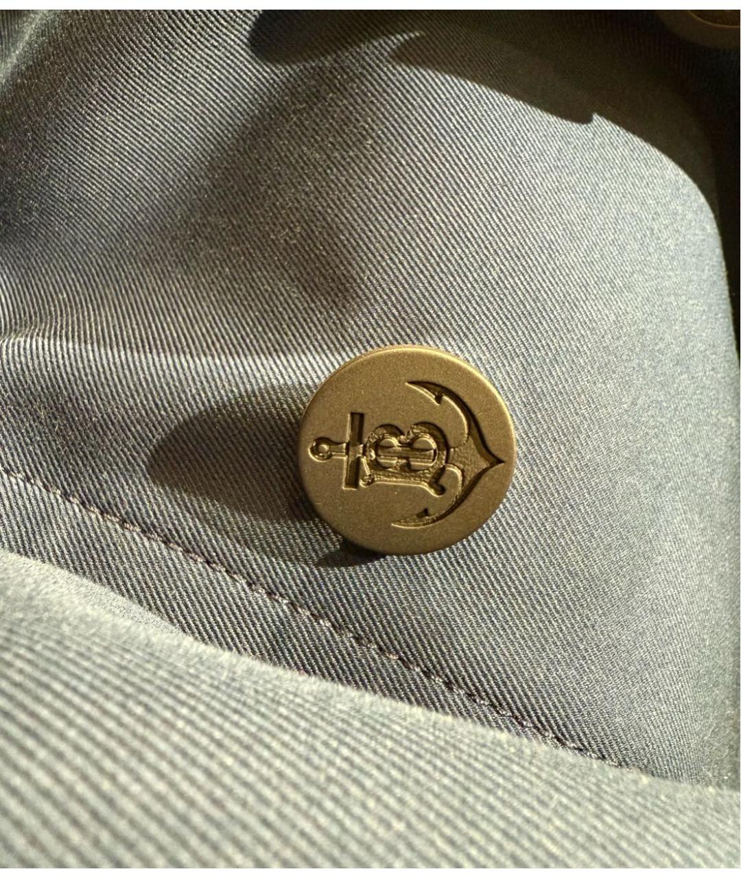 BURBERRY Темно-синяя хлопковая куртка, фото 3