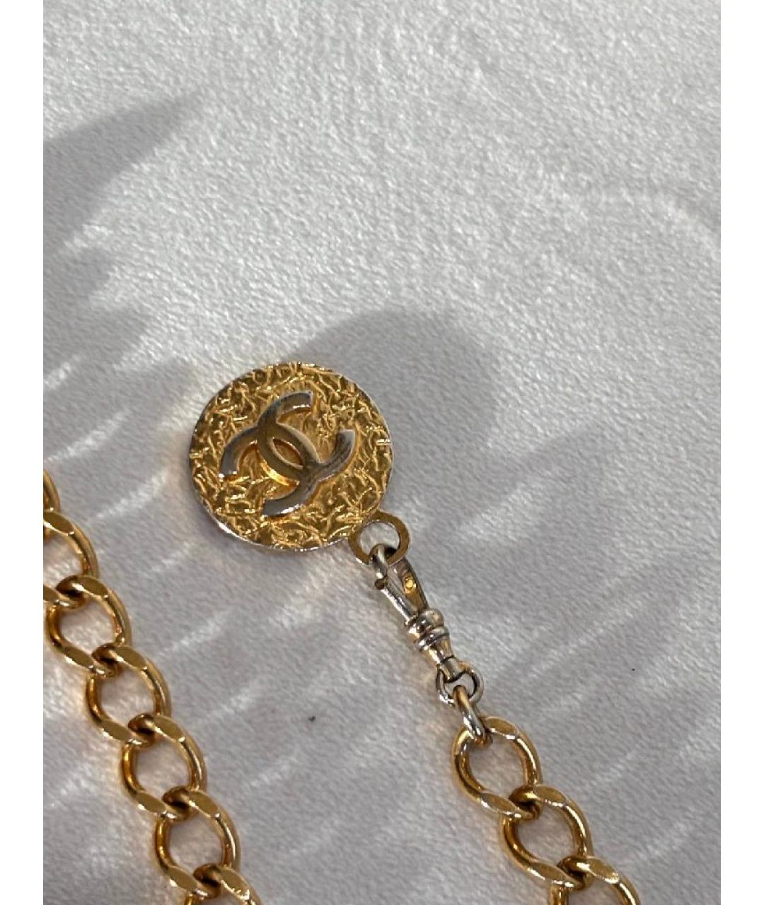 CHANEL Золотая латунная цепочка, фото 6