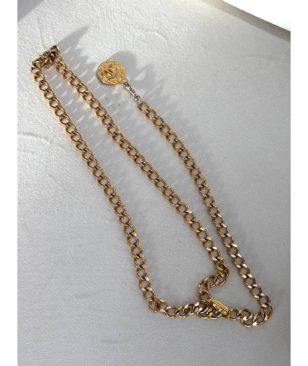 CHANEL Золотая латунная цепочка, фото 7