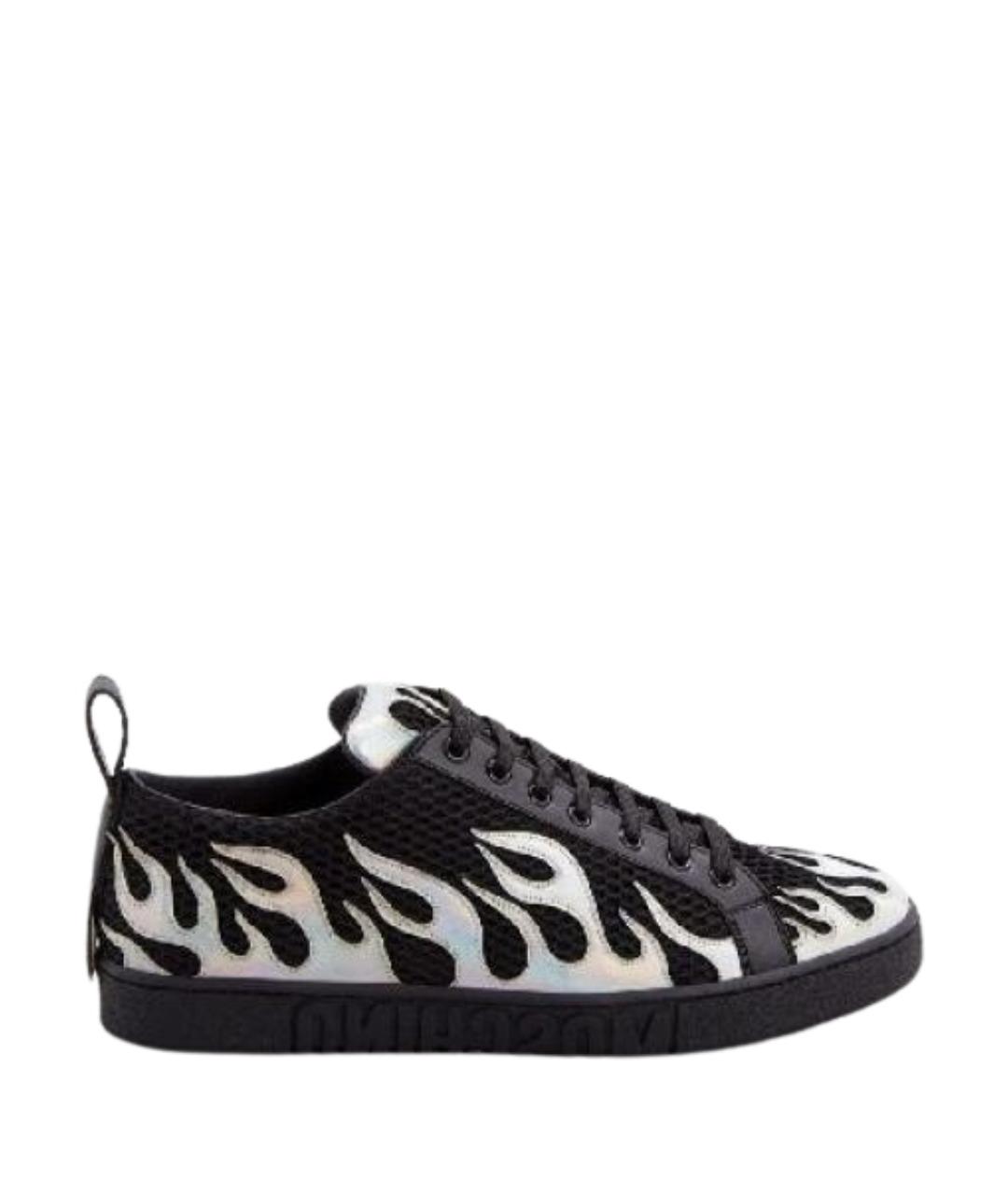 MOSCHINO Черные текстильные высокие кроссовки / кеды, фото 1