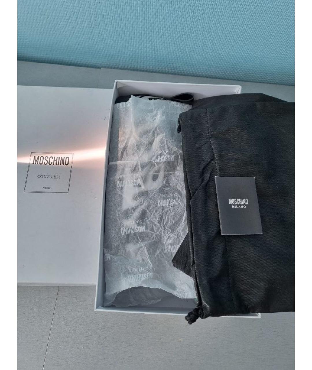 MOSCHINO Черные текстильные высокие кроссовки / кеды, фото 9