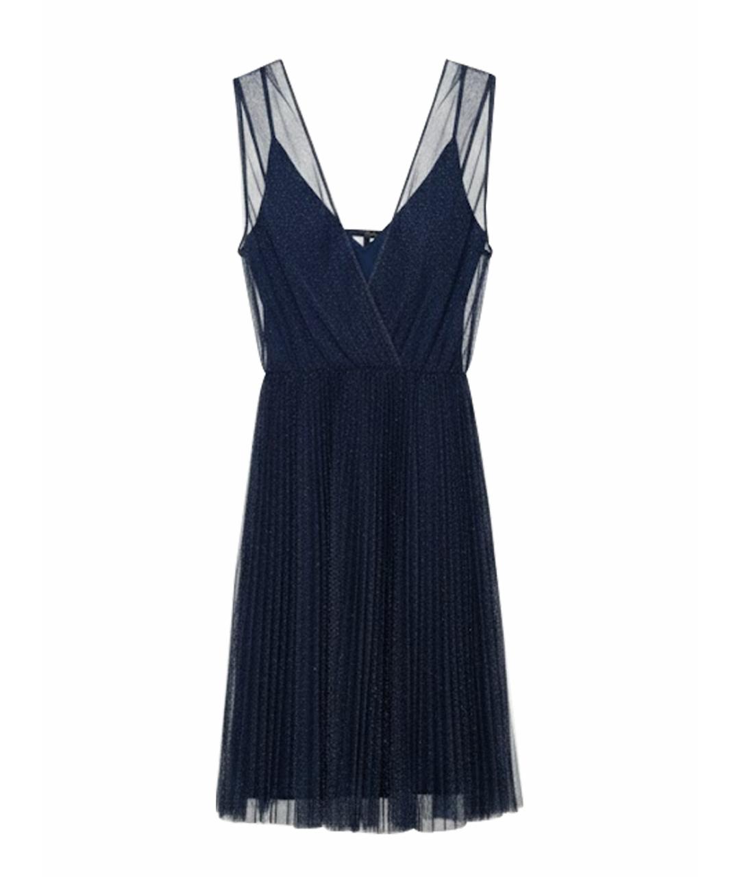 LIU JO Темно-синее полиэстеровое коктейльное платье, фото 1