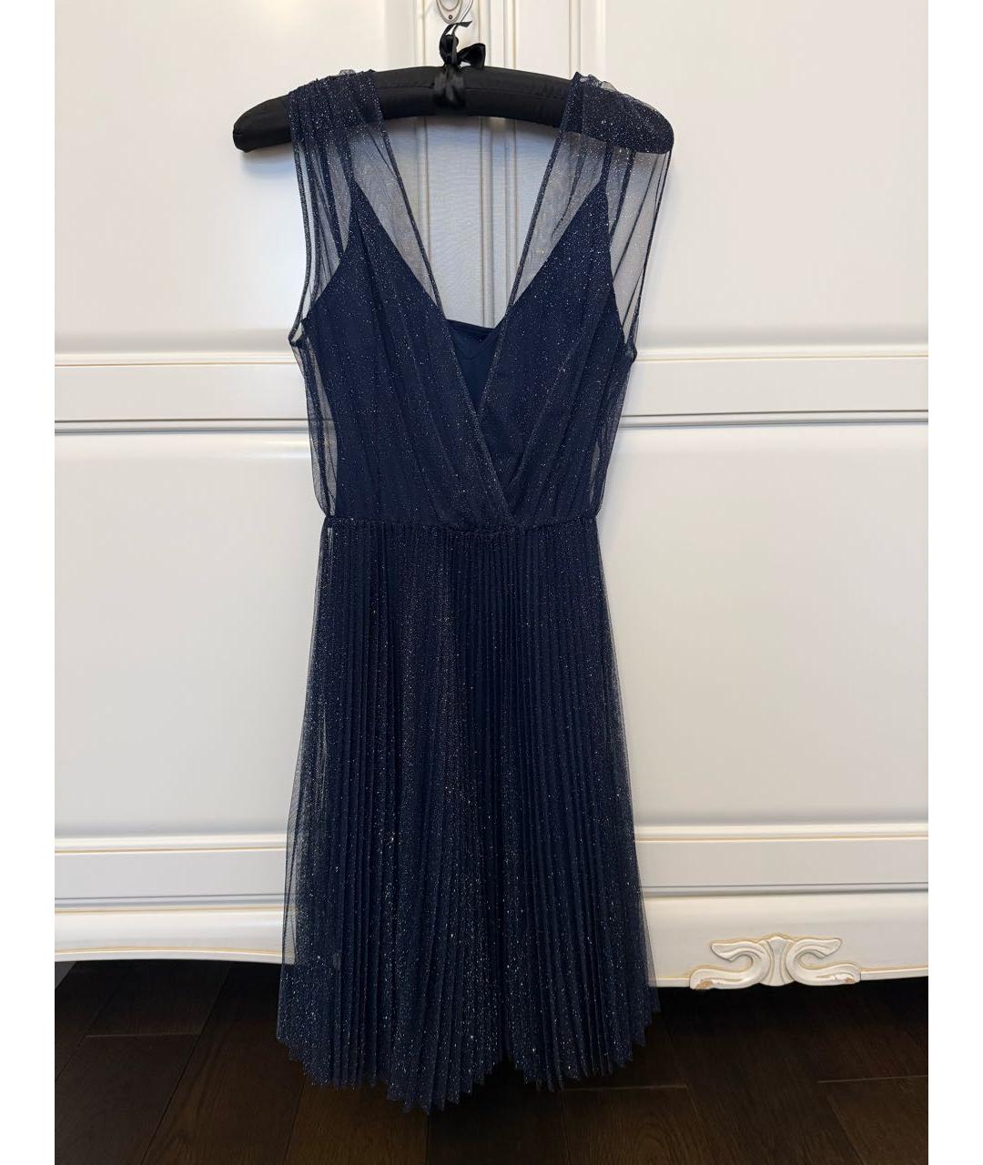 LIU JO Темно-синее полиэстеровое коктейльное платье, фото 7