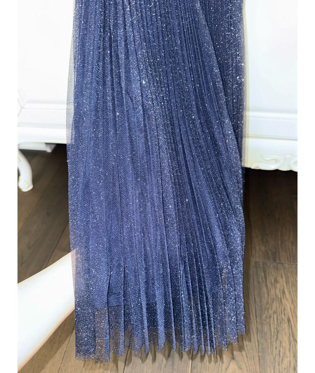 LIU JO Темно-синее полиэстеровое коктейльное платье, фото 3