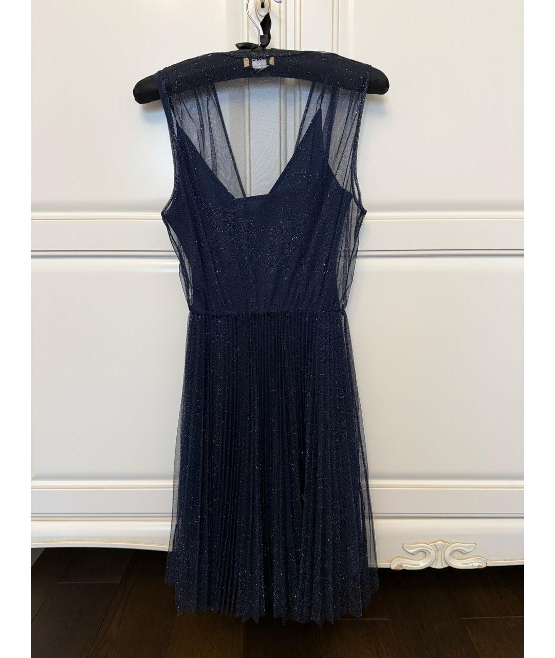 LIU JO Темно-синее полиэстеровое коктейльное платье, фото 2