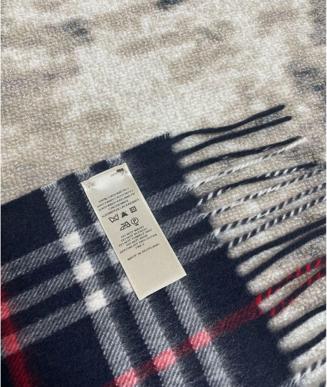 BURBERRY Темно-синий кашемировый шарф, фото 4