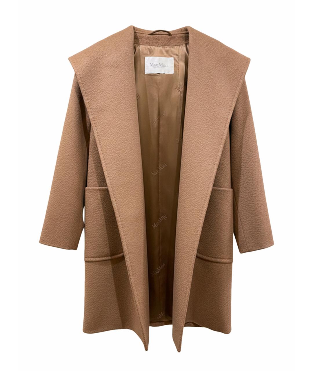 MAX MARA Бежевое шерстяное пальто, фото 1