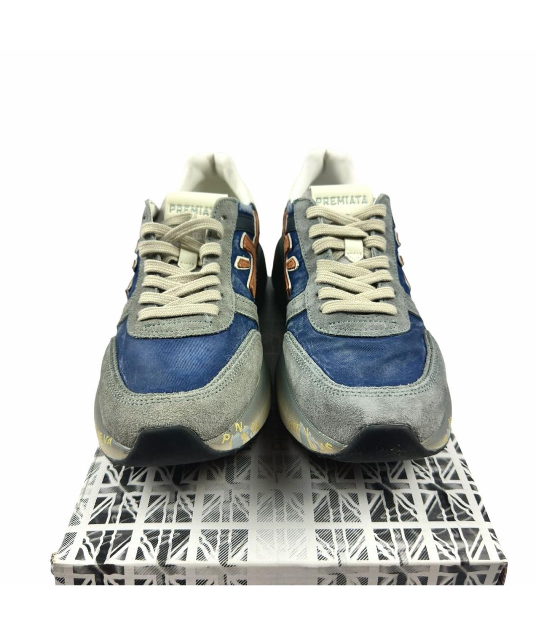 PREMIATA Серые замшевые низкие кроссовки / кеды, фото 2