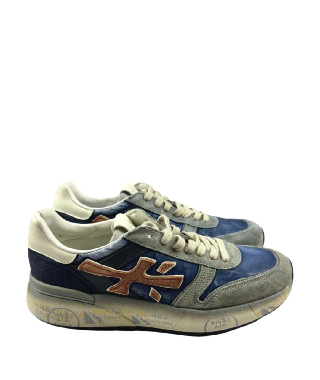 PREMIATA Серые замшевые низкие кроссовки / кеды, фото 1